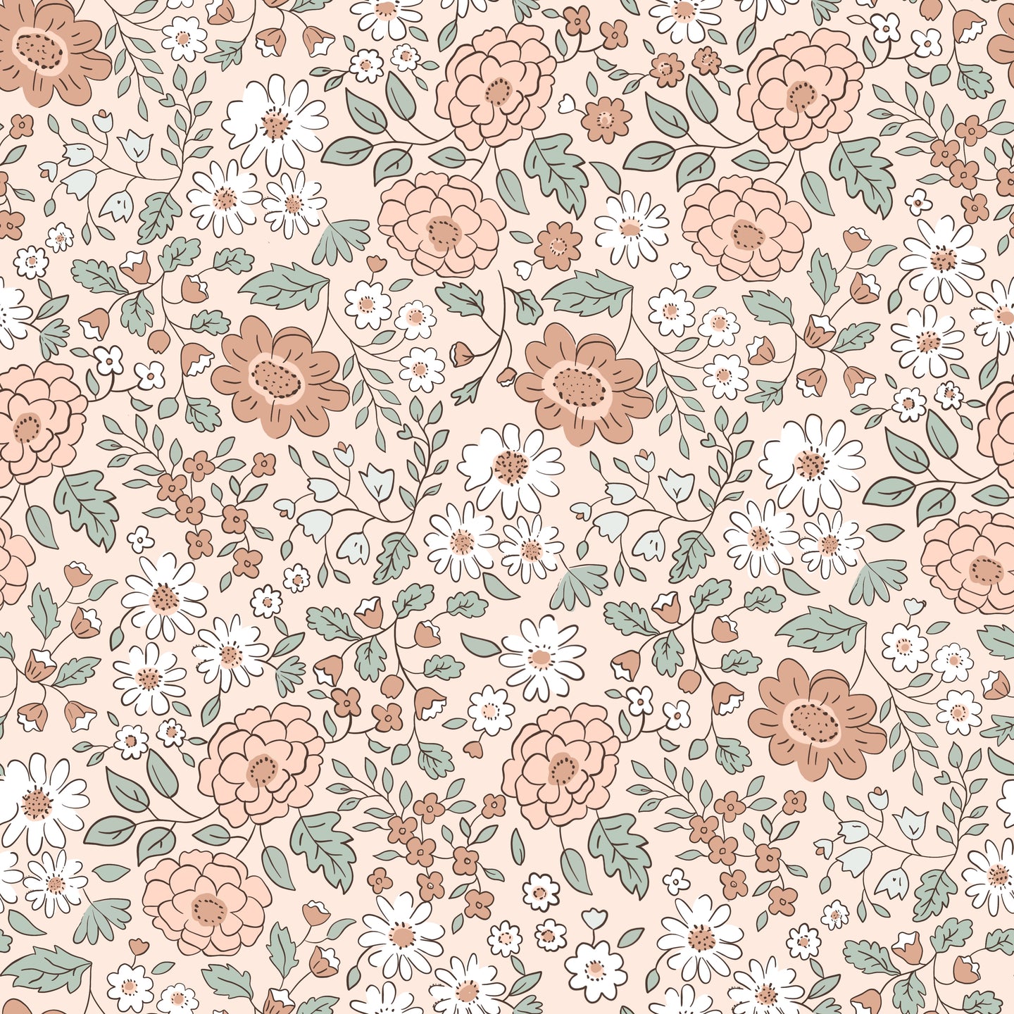 Muted Spring Floral Large CS