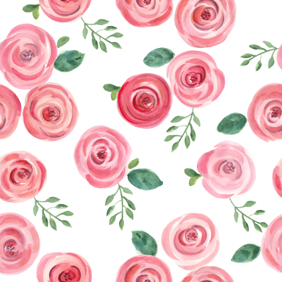 Watercolor Rose Woven