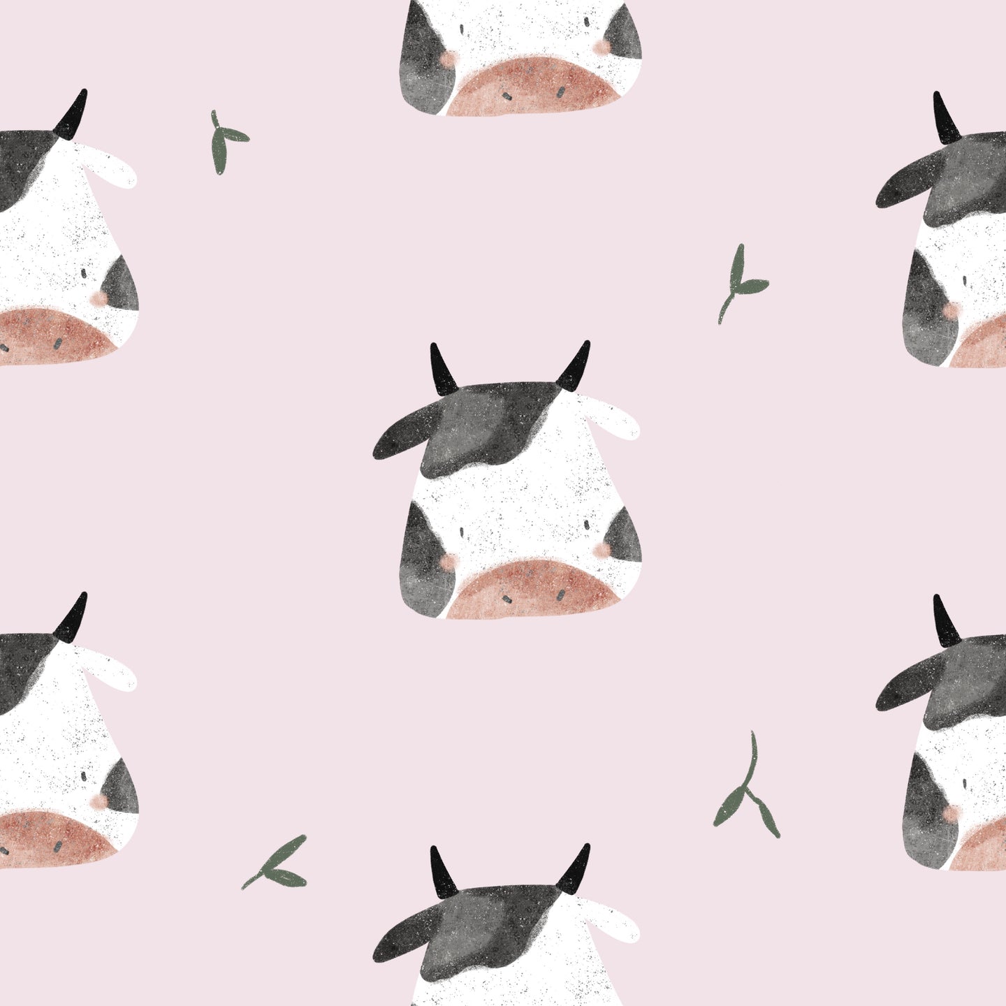 Minimalist Cows Pink CS