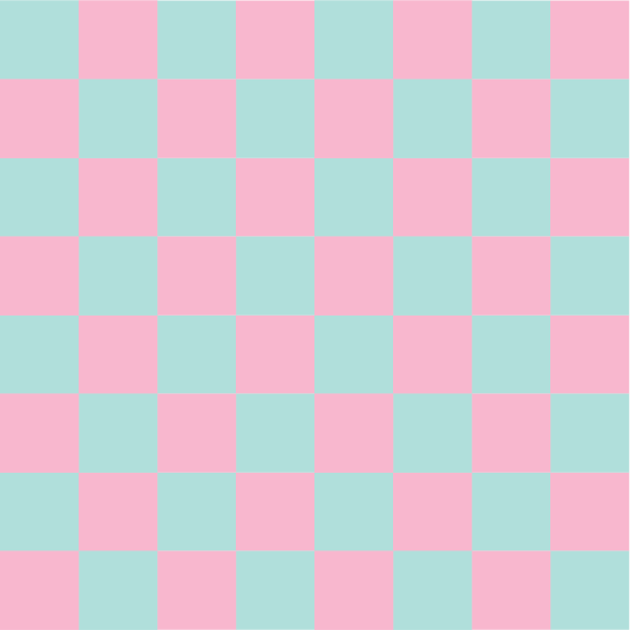 Pink and Blue Palm Checker BFT