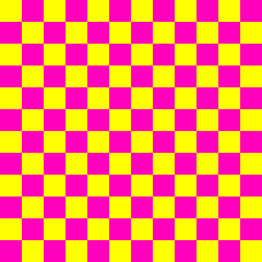 Neon Pink and Yellow Checker Swim