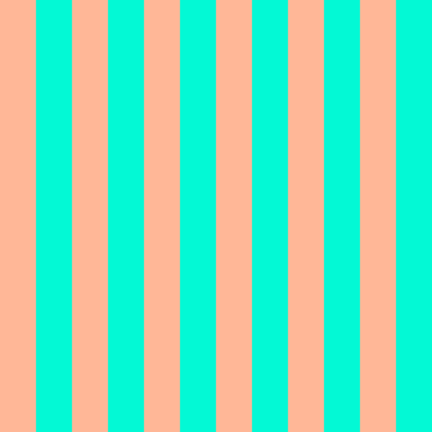 Neon Coral and Mint Stripe Swim