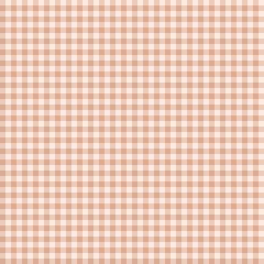 Muted Spring Floral Gingham Woven Sateen