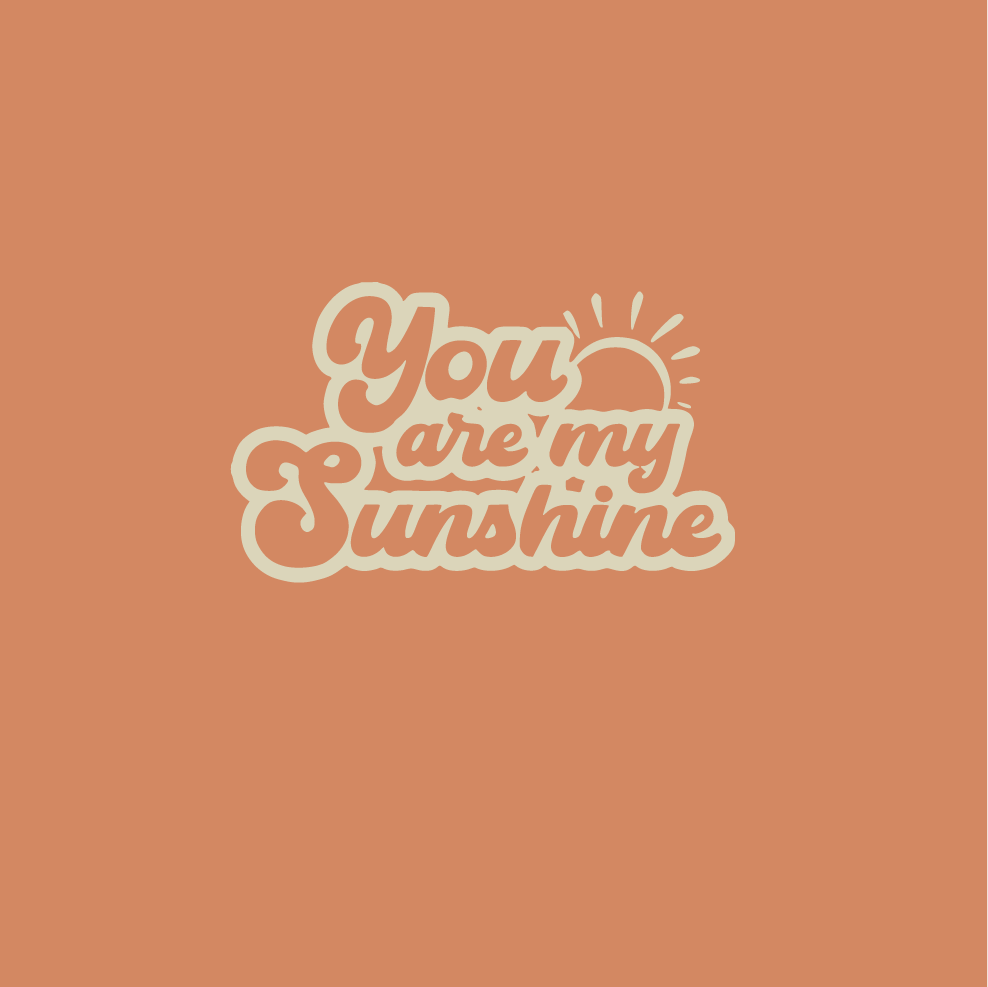 Small You are my Sunshine Coral Panel Woven Sateen