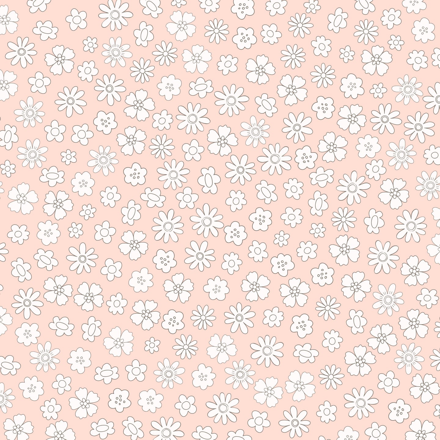 White Floral on Pink  CS