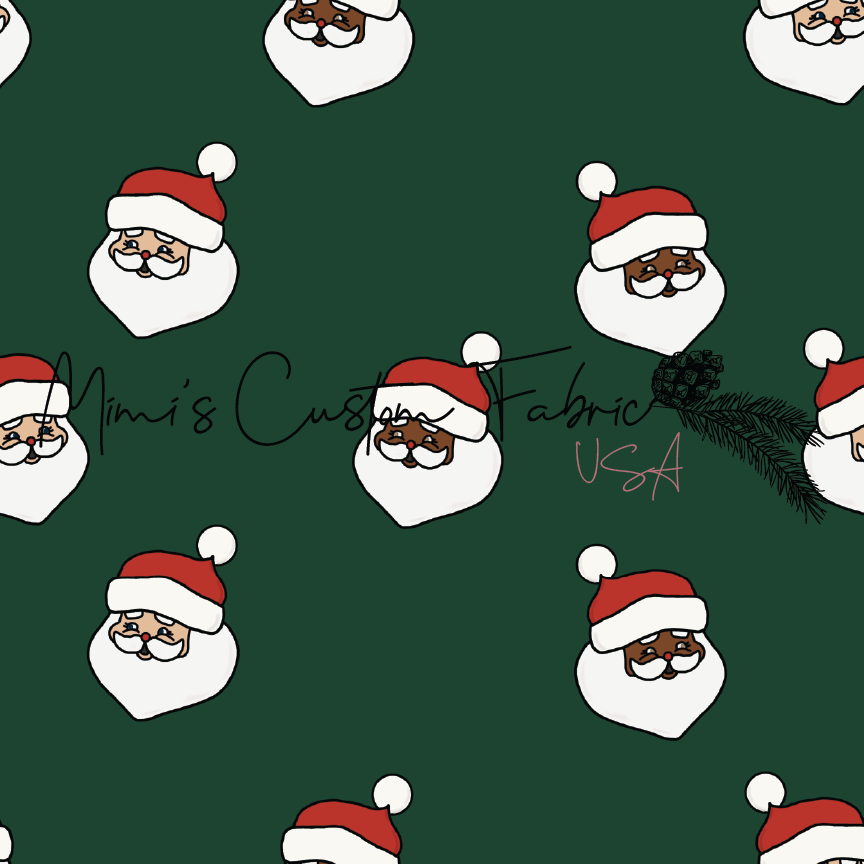 Large Santas on Green DBP
